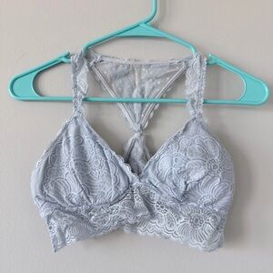 Aerie Lace Bralette in Light Grayish blue pastel